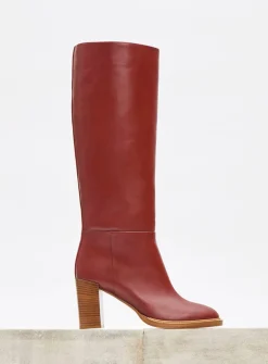 Bocca Knee-High Boot in Burnt Sienna Leather