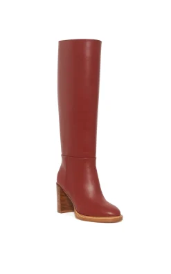 Bocca Knee-High Boot in Burnt Sienna Leather