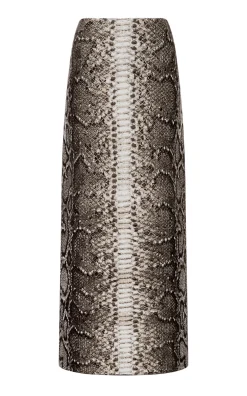 Bragi Knit Maxi Skirt in Greyscale Cashmere Silk