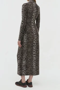Bragi Knit Maxi Skirt in Greyscale Cashmere Silk
