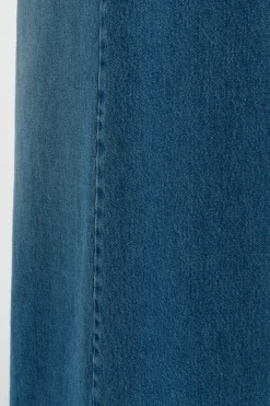 Brenn Wide-leg Jean in Uruguayan Blue Recycled Cotton Denim