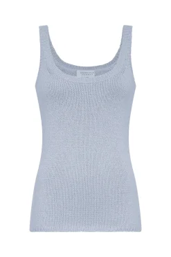 Brigid Knit Tank Top in Light Blue Cashmere