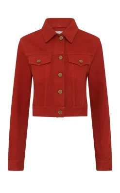 Bronte Jacket in Antelope Orange Recycled Cotton Denim
