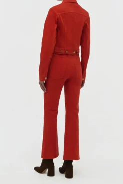 Bronte Jacket in Antelope Orange Recycled Cotton Denim
