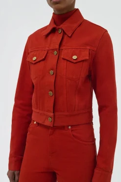 Bronte Jacket in Antelope Orange Recycled Cotton Denim