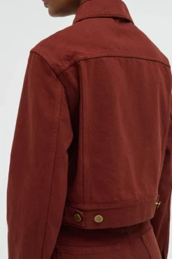 Bronte Jacket in Burnt Sienna Recycled Cotton Denim