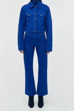 Bronte Jacket in Cobalt Recycled Cotton Denim