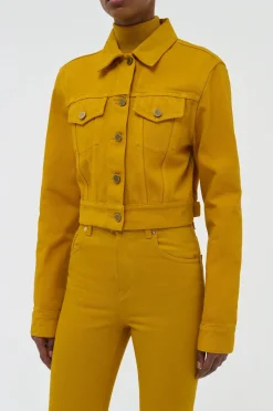 Bronte Jacket in Golden Birch Recycled Cotton Denim