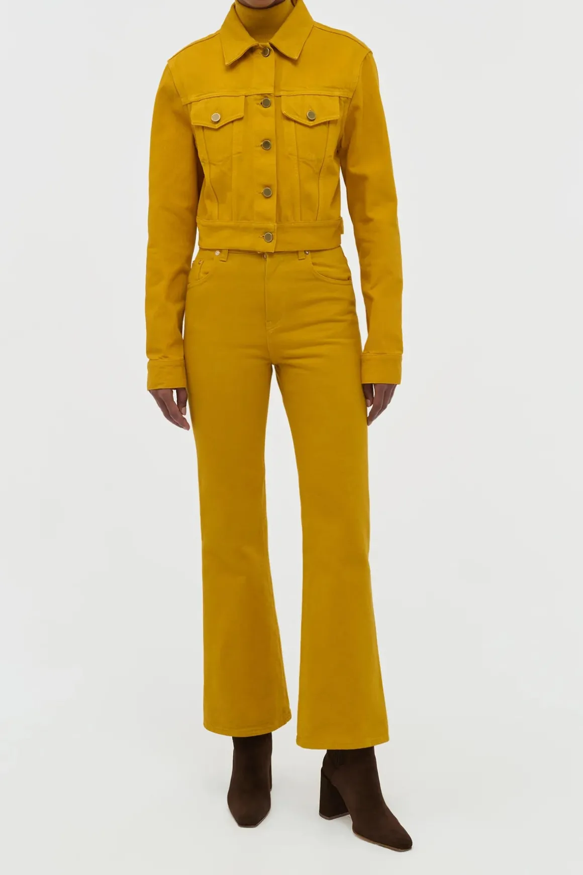 Bronte Jacket in Golden Birch Recycled Cotton Denim