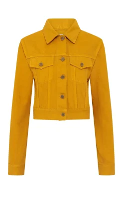 Bronte Jacket in Golden Birch Recycled Cotton Denim