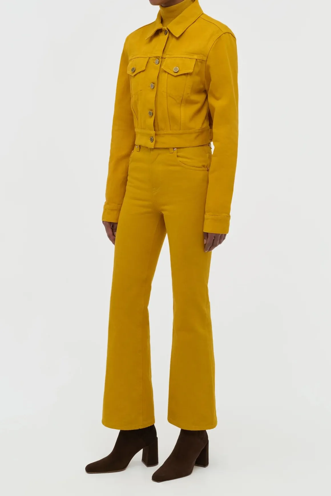 Bronte Jacket in Golden Birch Recycled Cotton Denim