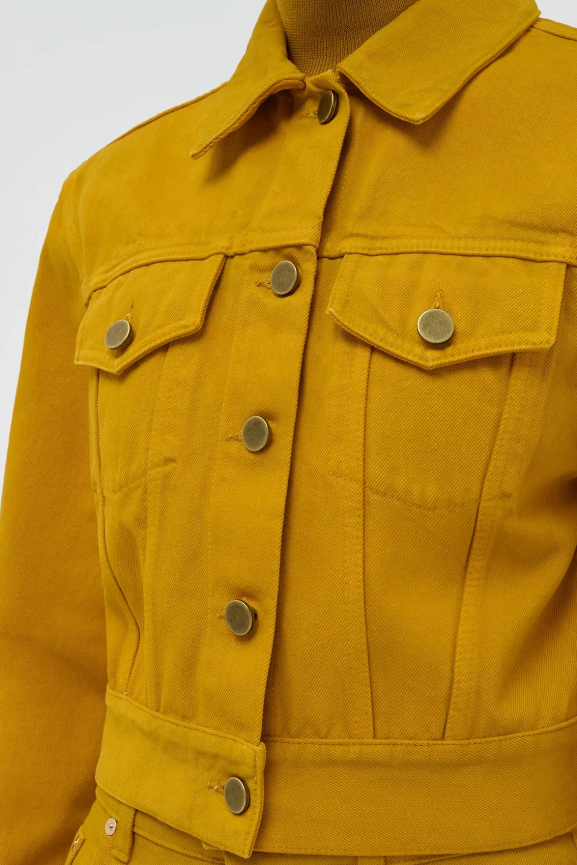 Bronte Jacket in Golden Birch Recycled Cotton Denim