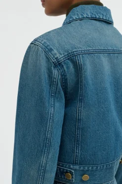 Bronte Jacket in Uruguayan Blue Recycled Cotton Denim