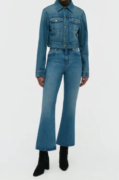 Bronte Jacket in Uruguayan Blue Recycled Cotton Denim