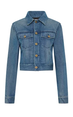 Bronte Jacket in Uruguayan Blue Recycled Cotton Denim