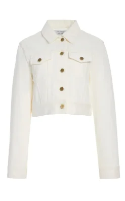 Bronte Jacket in White Recycled Cotton Denim