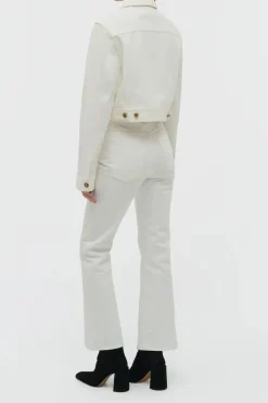 Bronte Jacket in White Recycled Cotton Denim