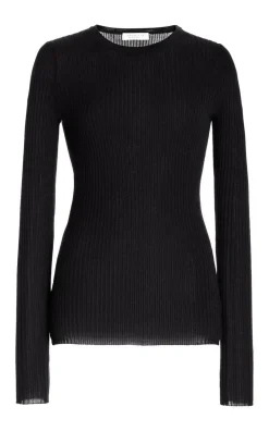 Browning Knit Sweater in Black Cashmere Silk