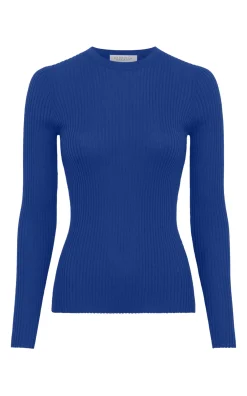 Browning Knit Sweater in Cobalt Cashmere Silk