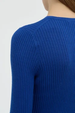 Browning Knit Sweater in Cobalt Cashmere Silk