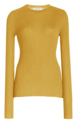 Browning Knit Sweater in Golden Birch Cashmere Silk