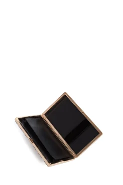 Callas Clutch in Black & White Snakeskin