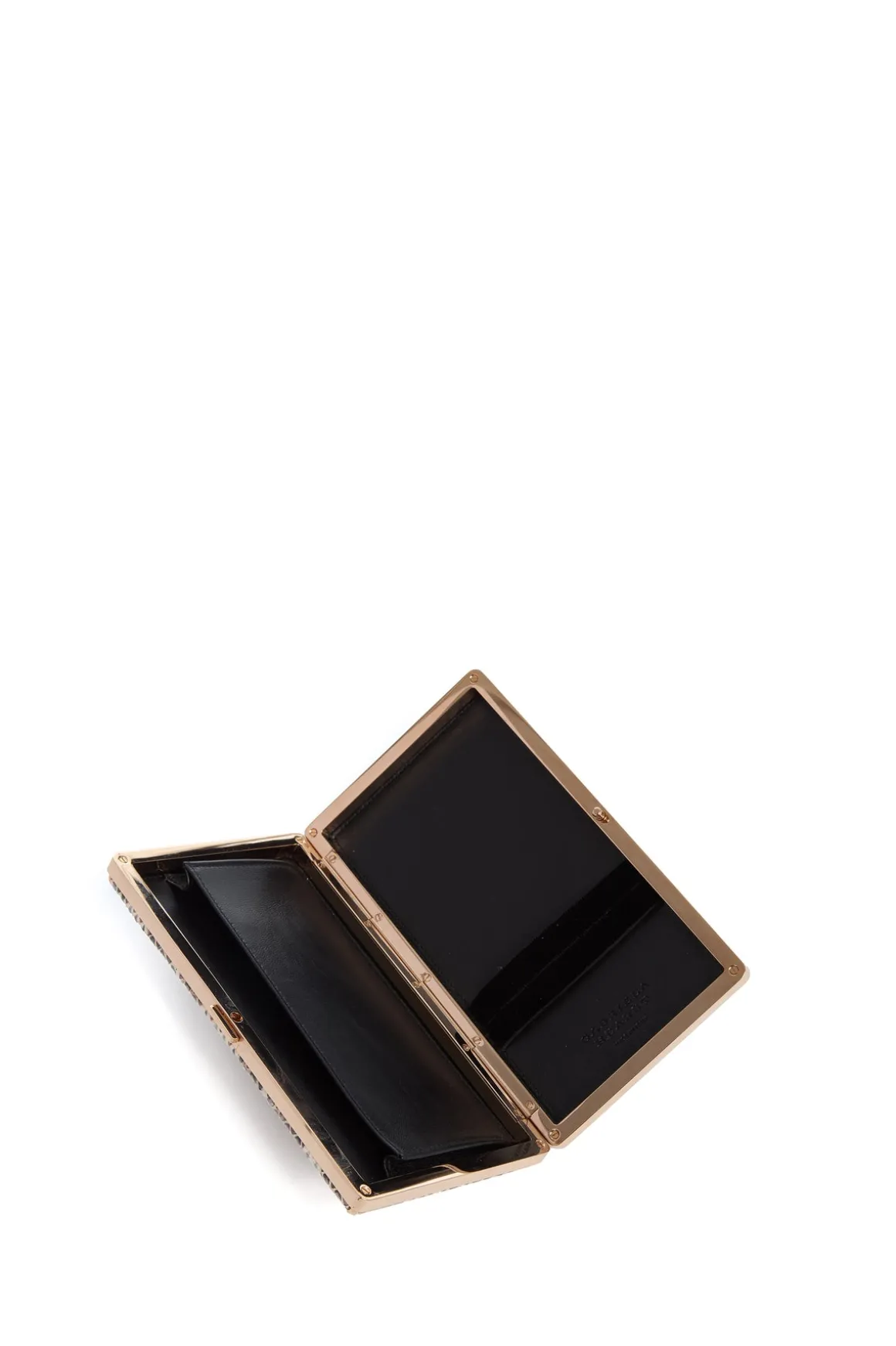 Callas Clutch in Black & White Snakeskin
