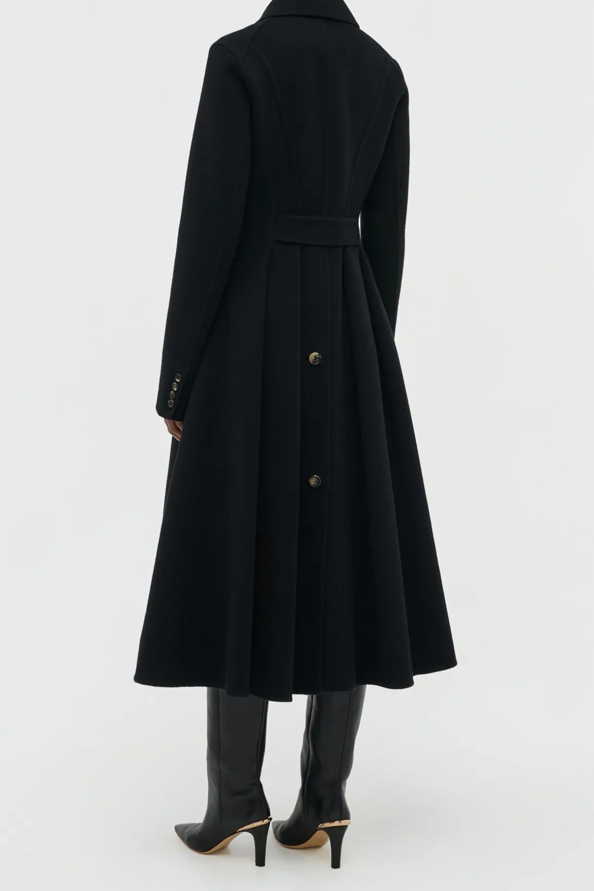 Cantwell Coat in Black Double-face Recycled Cashmere
