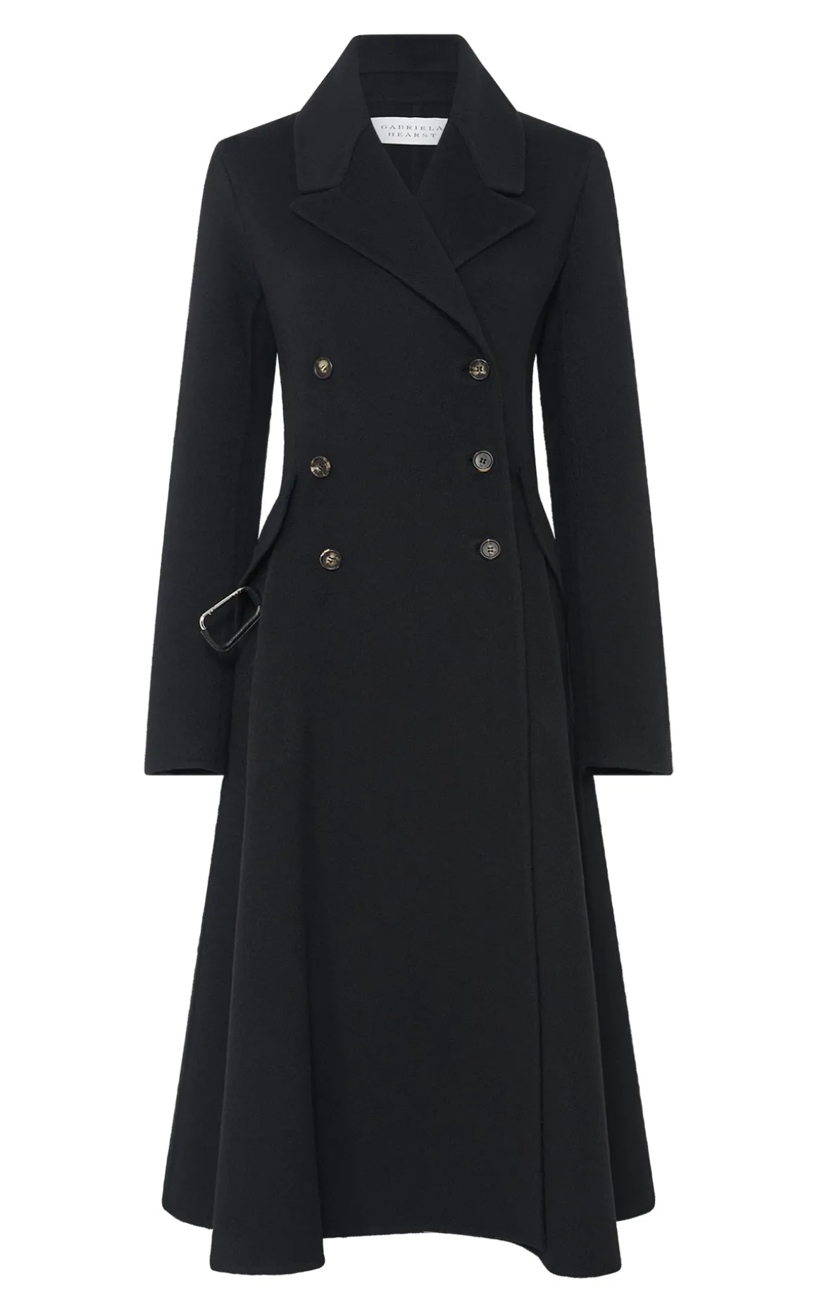 Cantwell Coat in Black Double-face Recycled Cashmere
