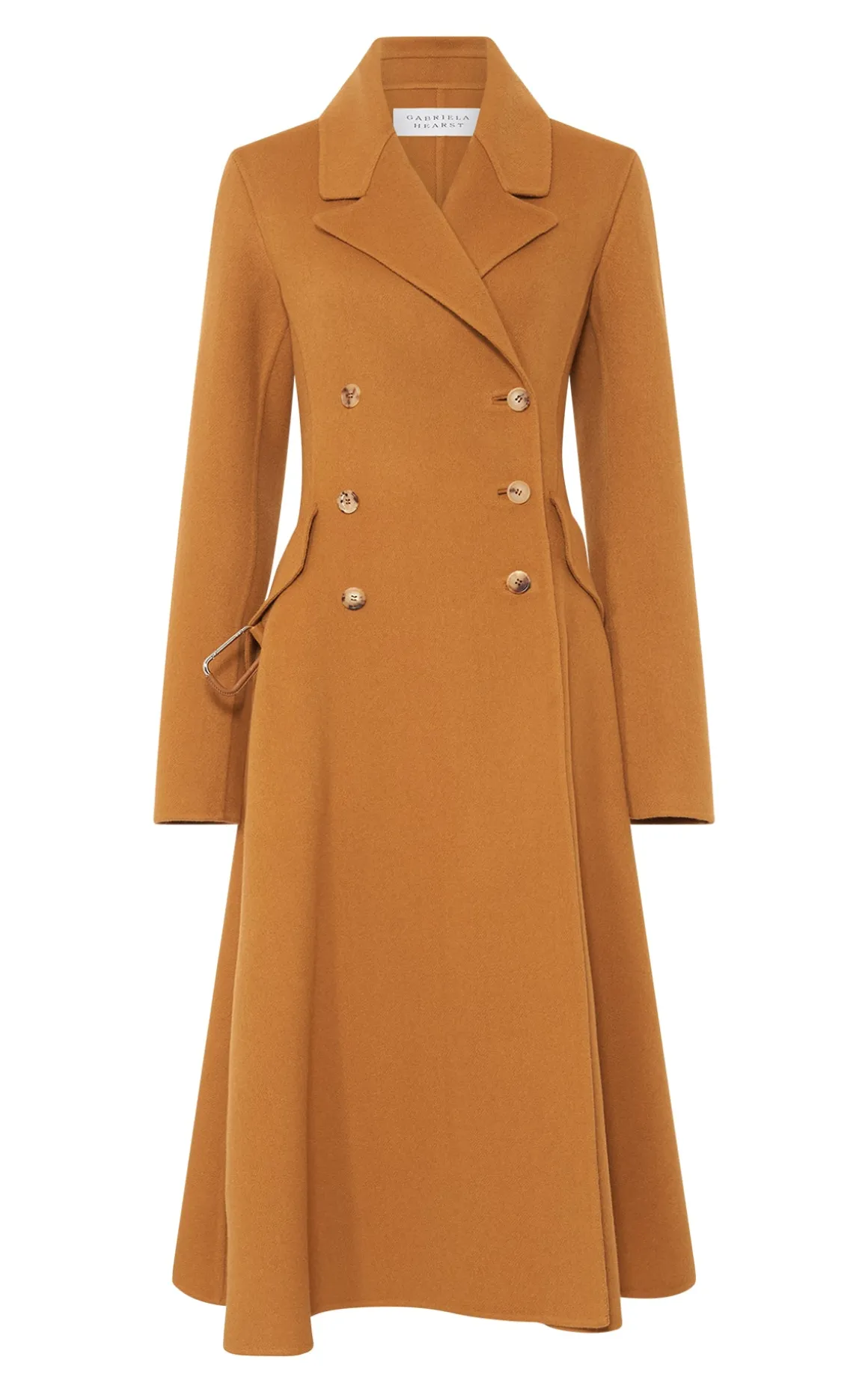 Cantwell Coat in Yellow Ochre Double-face Recycled Cashmere