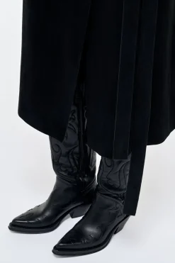 Capitana Cowboy Boot in Black Leather