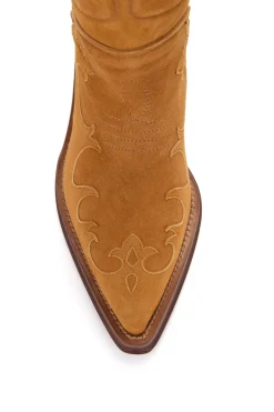 Capitana Cowboy Boot in Cashew Suede