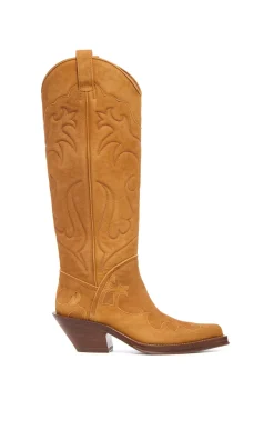 Capitana Cowboy Boot in Cashew Suede
