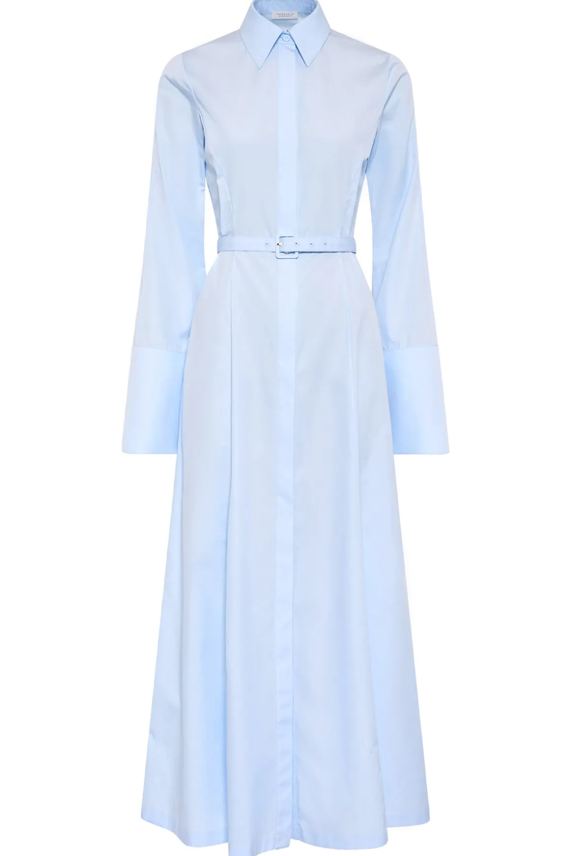 Carmina Maxi Shirtdress in Light Blue Sea Island Cotton