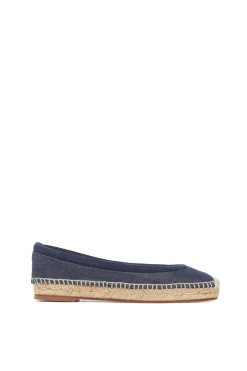 Chariot Espadrille in Recycled Cotton Linen Denim & Suede
