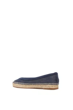 Chariot Espadrille in Recycled Cotton Linen Denim & Suede