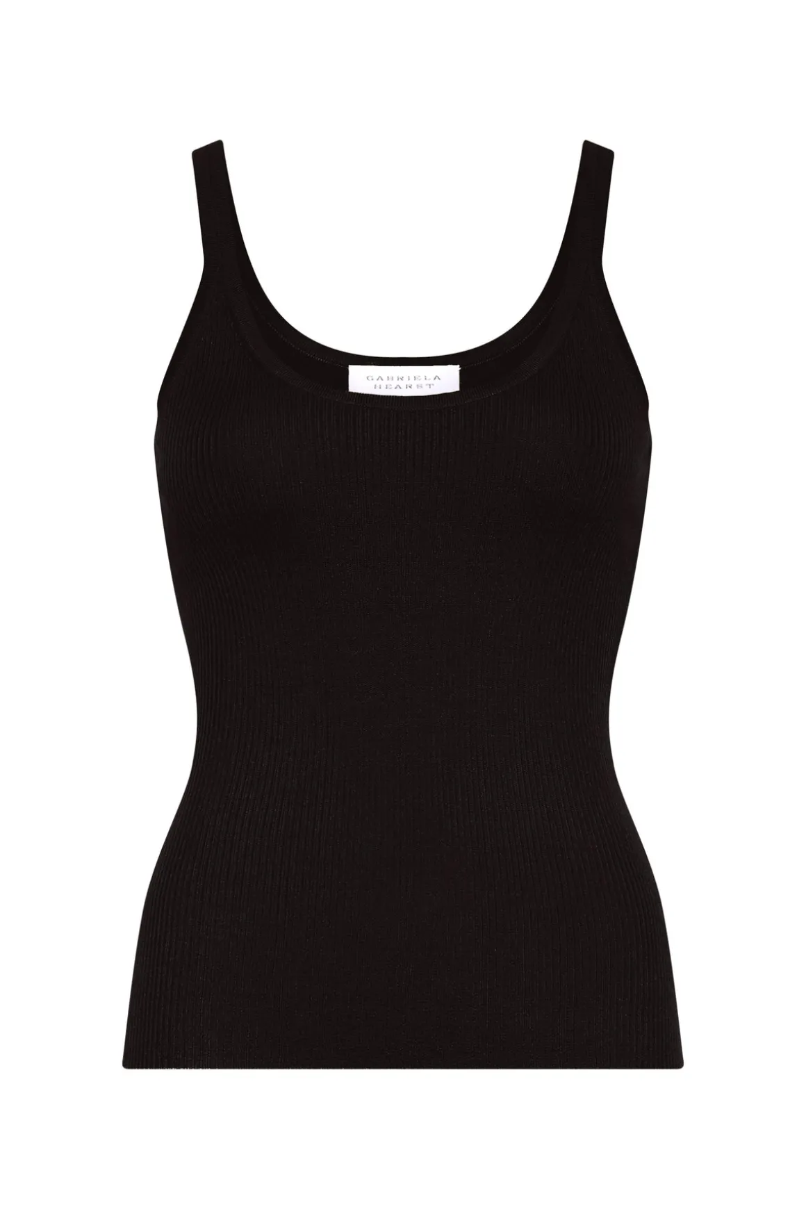 Cinxia Knit Tank Top in Black Cashmere Silk