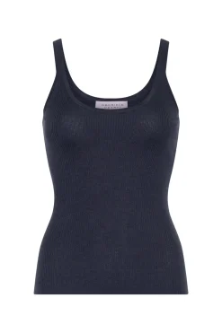 Cinxia Knit Tank Top in Denim Cashmere Silk