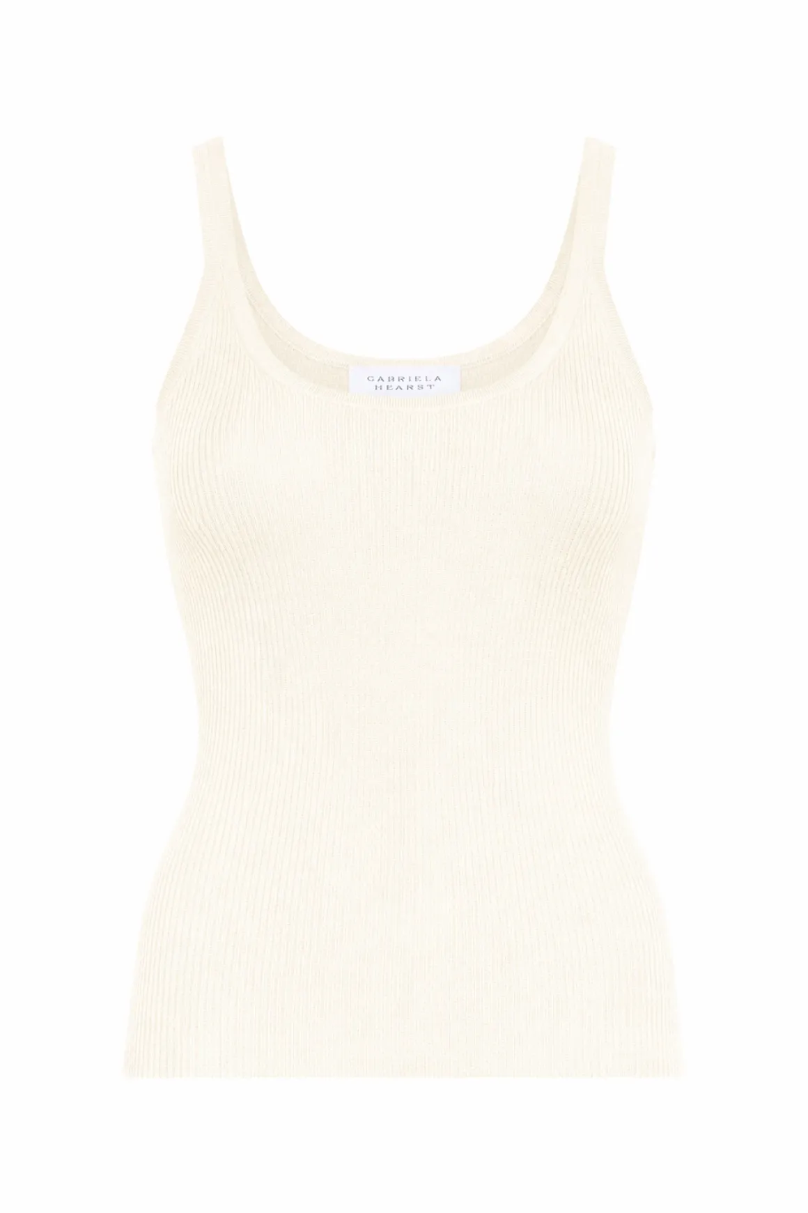Cinxia Knit Tank Top in Off White Cashmere Silk