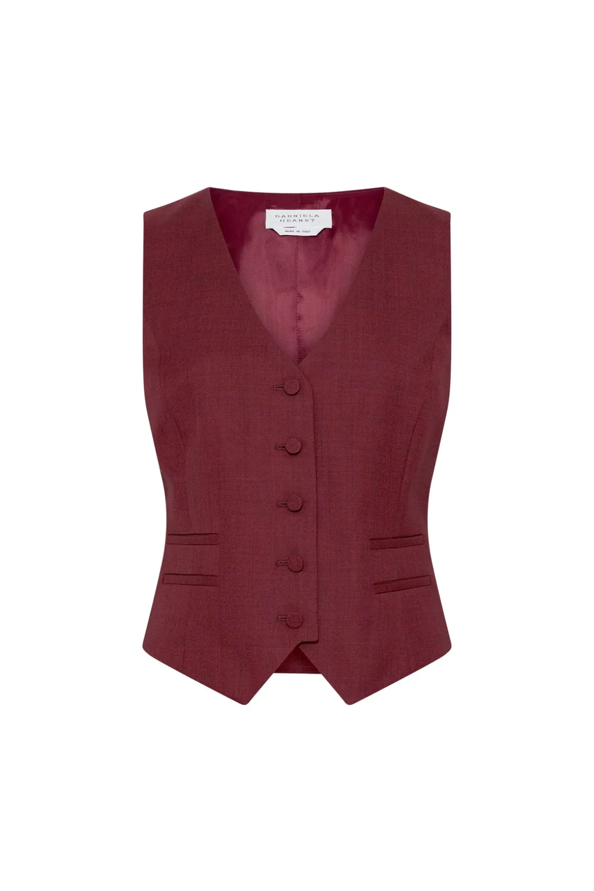 Coleridge Vest in Bordeaux Wool Silk