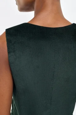 Coleridge Vest in English Green Sea Island Cotton Corduroy