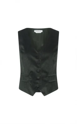 Coleridge Vest in English Green Sea Island Cotton Corduroy