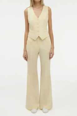 Coleridge Vest in Ivory Virgin Wool