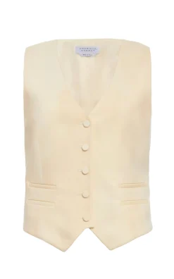 Coleridge Vest in Ivory Virgin Wool