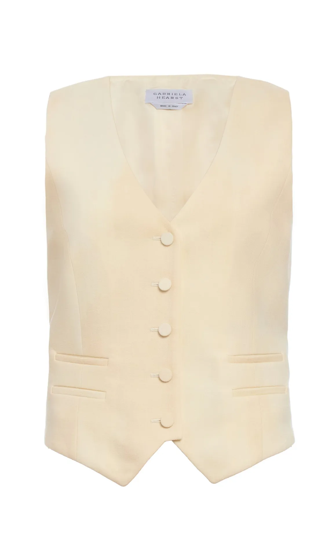 Coleridge Vest in Ivory Virgin Wool