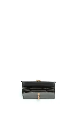 Concertina Card Wallet in Black Leather