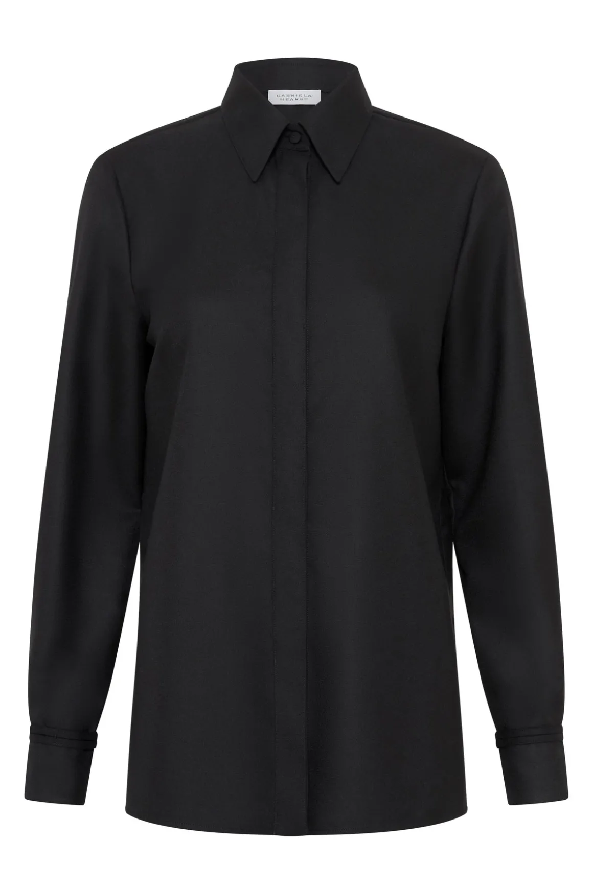 Cruz Shirt in Black & Camel Cashmere