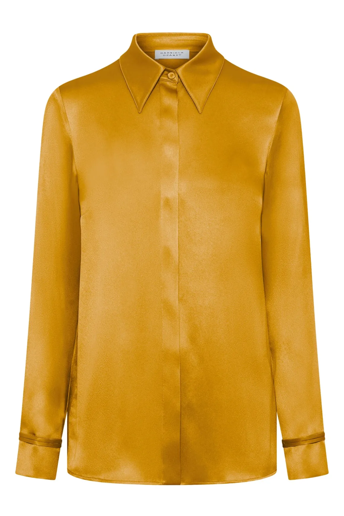 Cruz Shirt in Golden Birch Silk Satin