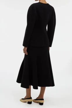 Daelan Jacket in Black Double-face Recycled Cashmere
