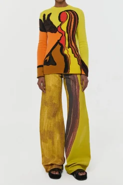 Daneth Knit Sweater in Earth Multi Cashmere